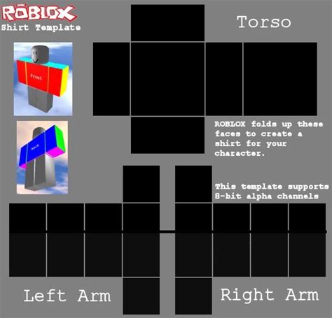 4+ Roblox Shirt Template Transparent Sample