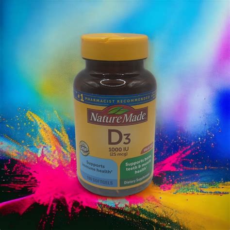 Nature Made D3 1000 Iu 25 Mcg 180 Softgels Immune Health 06 2025 New Ebay