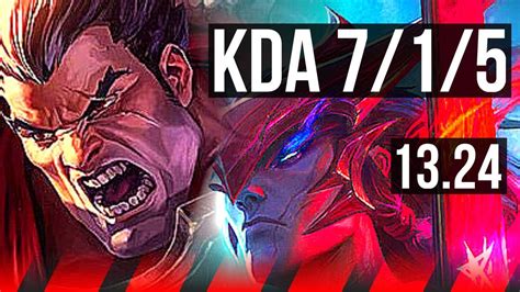 DARIUS Vs YONE TOP 7 1 5 1300 Games Godlike KR Grandmaster