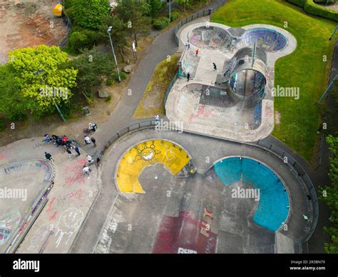 Aerial View Of Livingston Skatepark In Livingston Scotland Uk