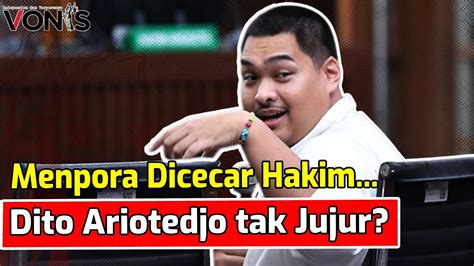 Dito Ariotedjo Bantah Semua Tudingan Hakim Ingatkan Ia Telah Disumpah