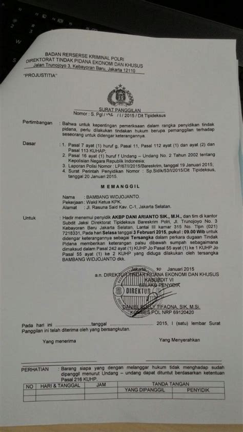 Detail Contoh Surat Panggilan Polisi Koleksi Nomer 3