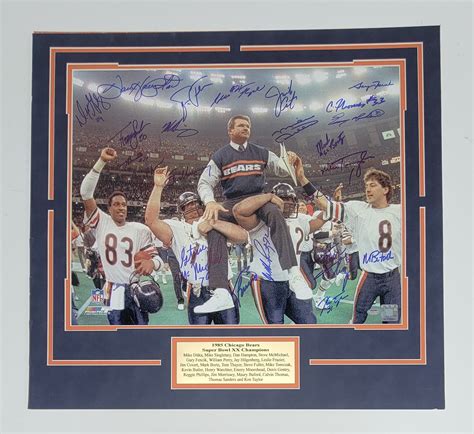 Lot Detail Chicago Bears Super Bowl Xx Champions Team Signed