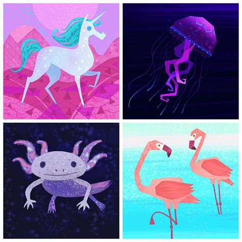 животные на буквы алфавита on Behance