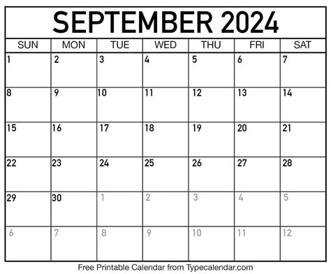 September 2024 Calendars Free Printable Templates