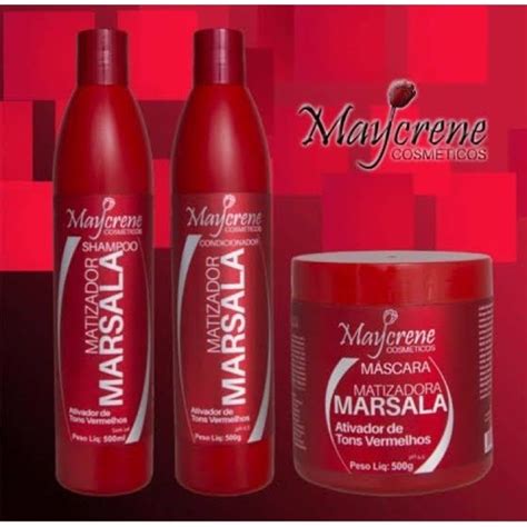 Kit Matizador Vermelho Marsala Naturiun Maycrene Passos Shopee Brasil