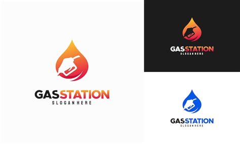 Vector de concepto de diseño de logotipo de gasolinera moderna Vector