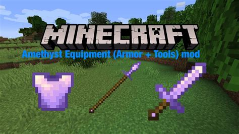 Minecraft Amethyst Equipment Armor Tools Mod Youtube