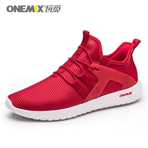 Excellent Red Super Light Sneakers ONEMIX Unisex Jogging Shoes