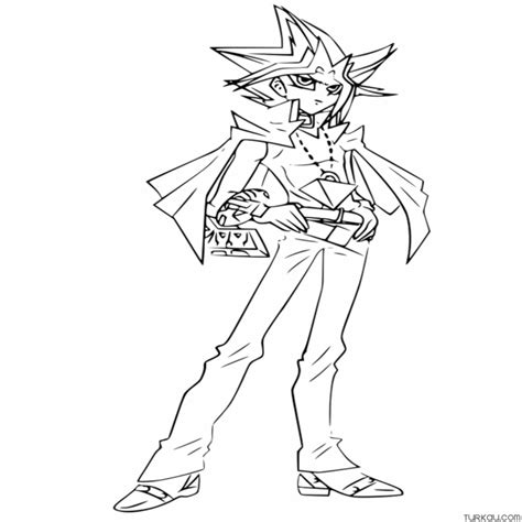 Anime Dark Yugi Yugioh Coloring Page Turkau