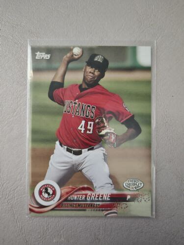 Hunter Greene 2018 Topps Pro Debut 25 Reds Rookie EBay