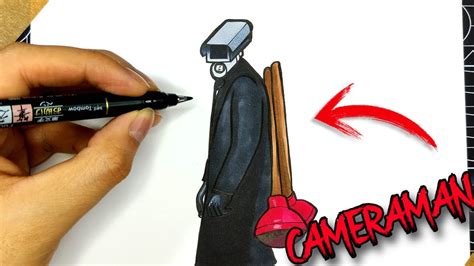 Como Dibujar A Cameraman Con DestapacaÑos De Skibidi Toilet FÁcil