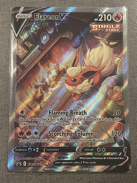 Pok Mon Tcg Flareon V Swsh Black Star Promo Swsh Holo Promo Ebay