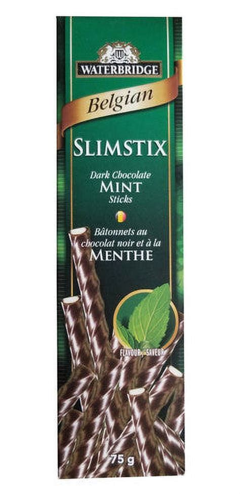 Waterbridge Belgian Slimstix Dark Chocolate Mint Sticks G Oz