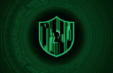 Modern Cybersecurity Technology Background With Shield Vector