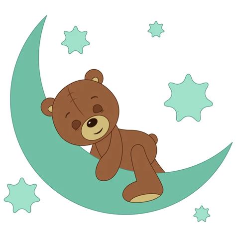 Oso en la luna vector gráfico vectorial imágenes de Oso en la luna