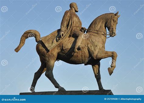 Carol I statue stock photo. Image of landmark, horse - 25759508