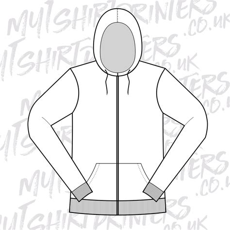 Zip Hoodie Mockup Merch Designer My T Shirt Printers