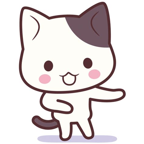 ぶち猫 にゃんこ＜こちらへどうぞ～＞ 無料イラスト素材｜素材ラボ