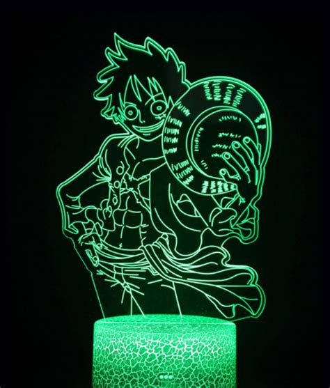 Anime Figure Mondkey D Luffy LED 3D Night Light 7Color Acrylic One