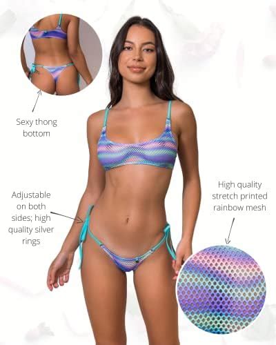 Amazon Wicked Weasel Sexy Sherbet Skies Thong Bikini Bottom