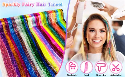 Amazon Shiny Colors Fairy Hair Tinsel Kit With Tools Inch