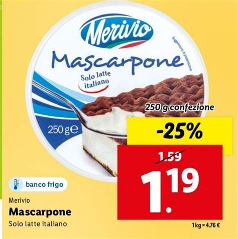 Merivio Mascarpone G Confezione Offerta Di Lidl