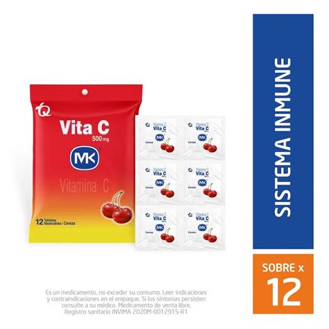 Vitamina C Mk Cereza Masticable X 12 Unds Megatiendas