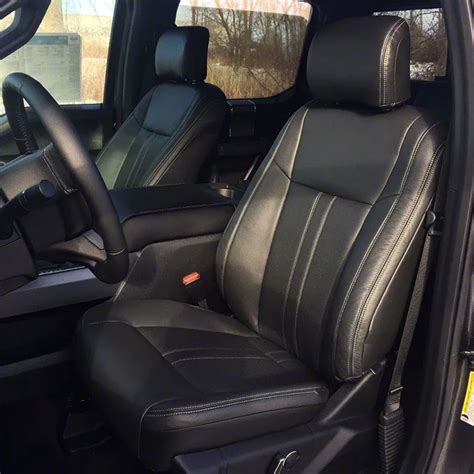 F Premium Artificial Leather Front And Rear Seat Covers All Black