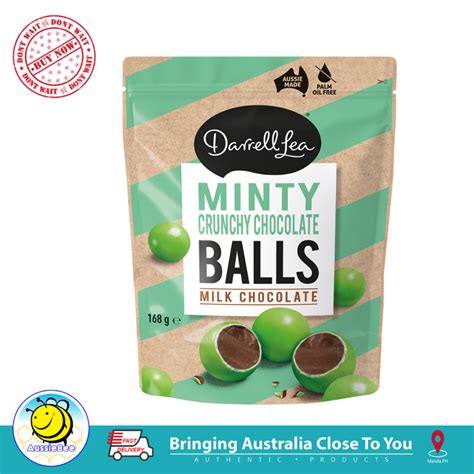 Darrell Lea Minty Crunchy Chocolate Balls Share Bag 168g Expiry 0417