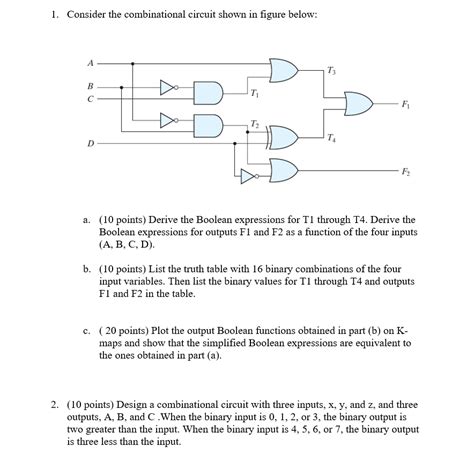 Solved 1 Consider The Combinational Circuit Shown In Figure