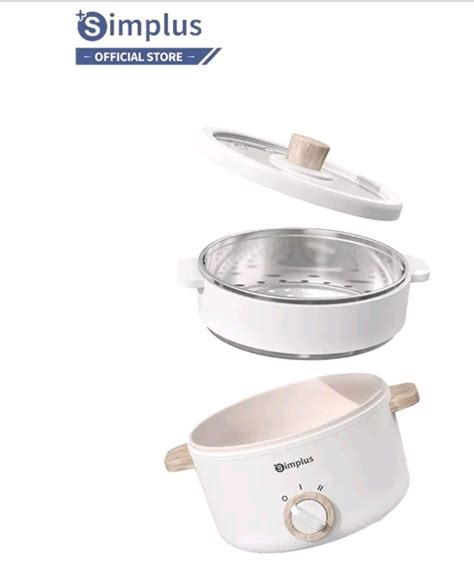 Simplus Electric Cooker With Steamer Multi Cooker Hot Pot Frying Soup Pan TV Home Appliances