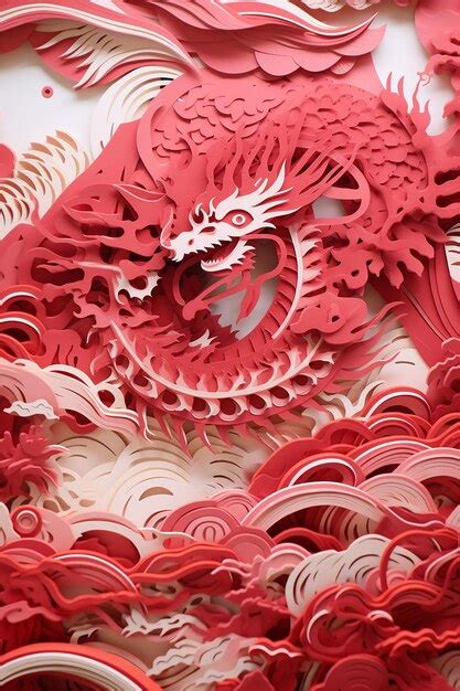 Premium Photo A Closeup Of Intricate Papercut Art Depicting Dragon