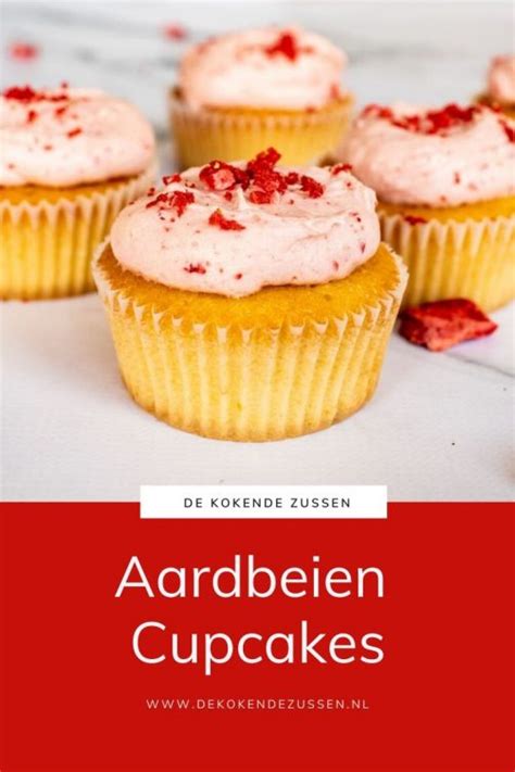 Aardbeien Cupcakes Recept De Kokende Zussen