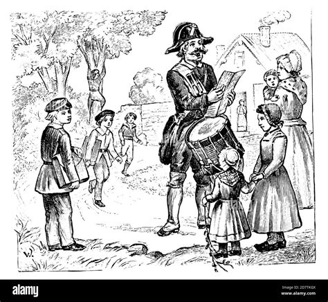 Vintage 19th Century Illustration Of Playing Kids Isolated On White