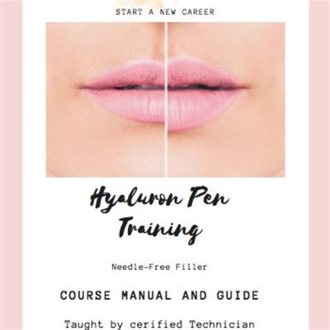 Hyaluron Pen Training Manual Pdf Editable Beauty Course Etsy