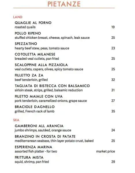 Zingara Fine Trattoria Menu, Menu for Zingara Fine Trattoria, Windsor, Windsor - Urbanspoon/Zomato