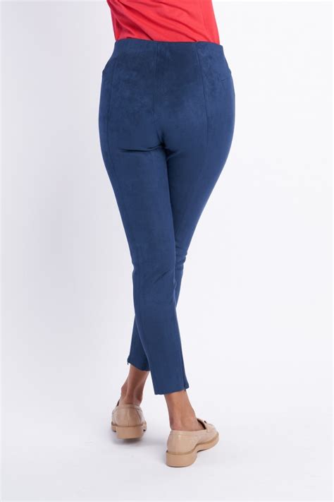 Pantaloni Lungi Dama Timeout Cu Aspect De Catifea Albastri Marime
