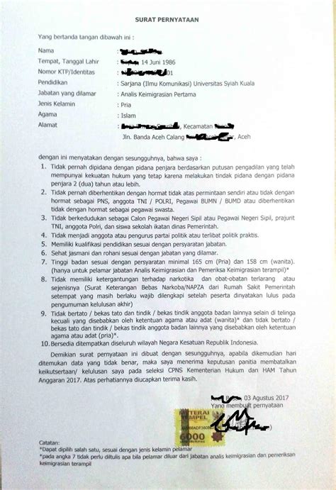 Contoh Surat Lamaran Kementerian Hukum Dan Ham Tingkat S Surat