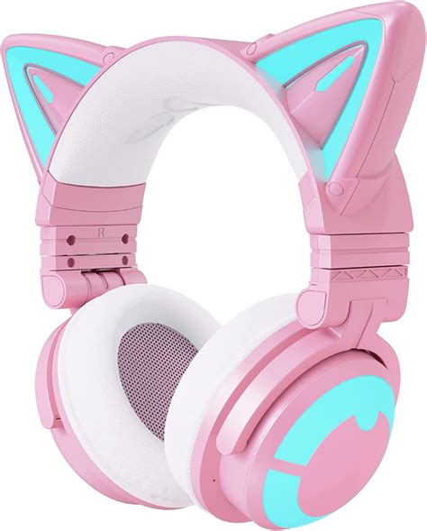 YOWU RGB Cat Ear Headphones 3G Wireless 5 0 Foldable Gaming Headset