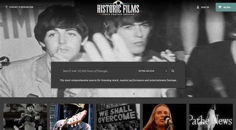 New website: Stock footage agency Historic Films Archive - Photoarchivenews