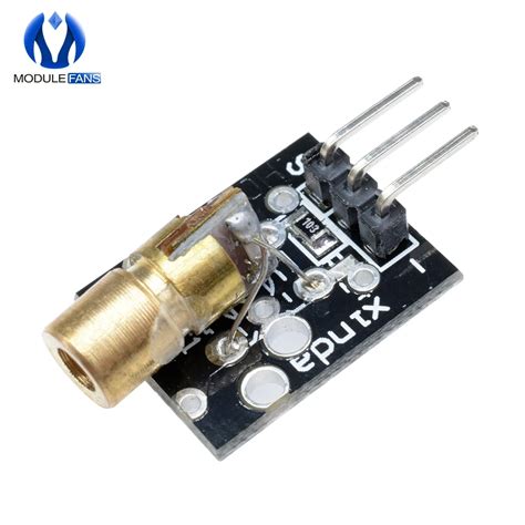 2PCS KY 008 650nm 5V Red Laser Sensor 6mm 5mW Transmitter Module Dot