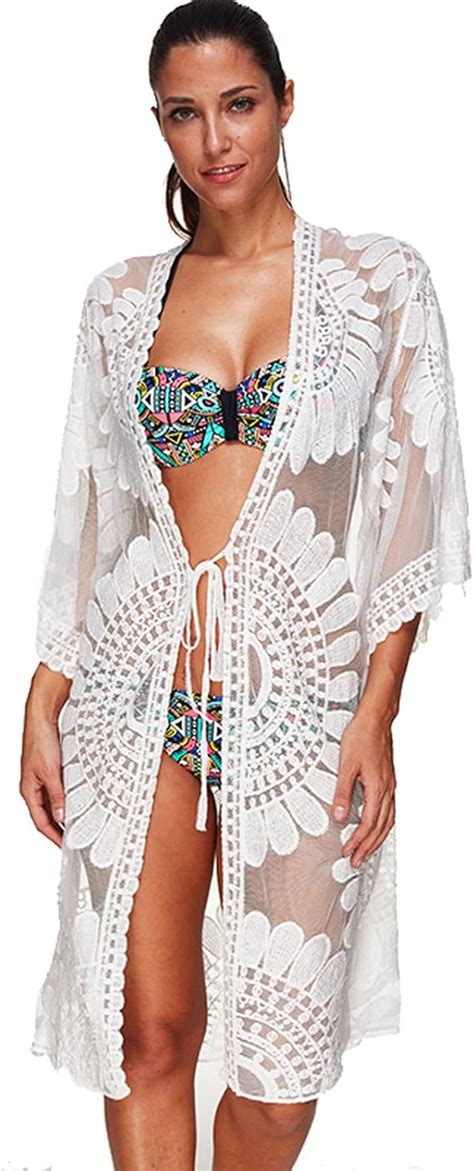 Swimsuit Coverups Women Bikini Cover Up Beach Bathing Suit See Through