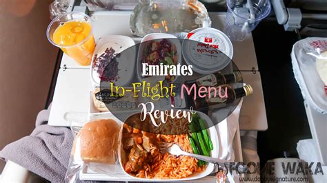 Emirates Economy Class In-Flight Menu – Dubai to Lagos – Dobby's Signature