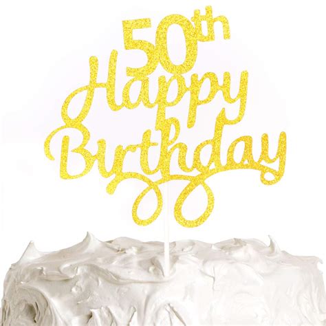 Buy Happy Birthday Cake Topper 50th Birthday Cake Topper Birthday