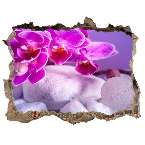 Orchidea és a szív 3d s lyuk vizuális effektusok matrica WallMuralia hu