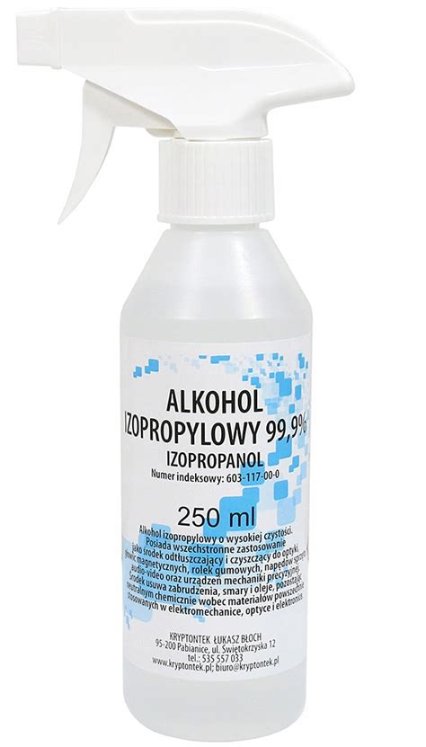 ALKOHOL IZOPROPYLOWY IZOPROPANOL IPA 99 9 CZYSTY DO ODTŁUSZCZANIA