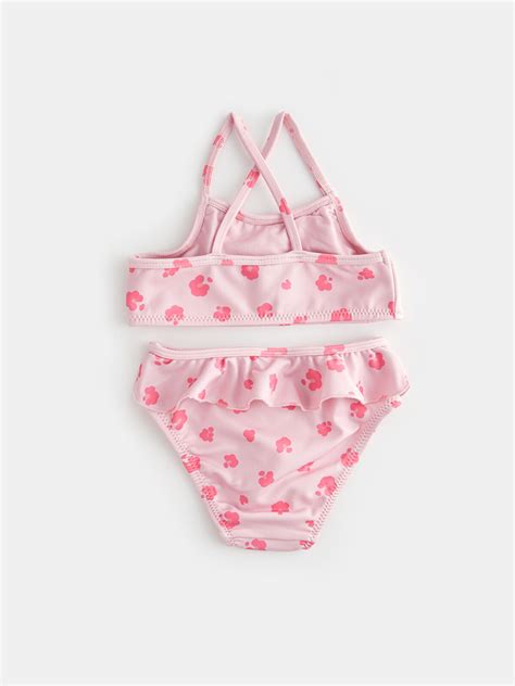 PEMBE Çiçek Desenli Kız Bebek Bikini S GU Z LSZ LCW