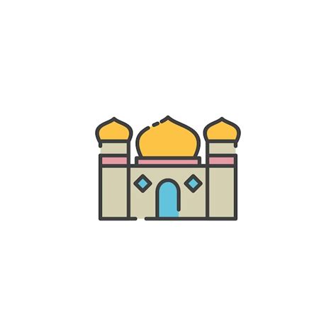 Mezquita Vector Logo Icono Ilustraci N Vector Premium