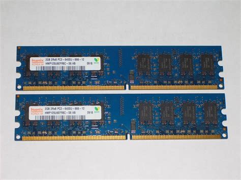 Yahooオークション Hynix製 Pc2 6400 Ddr2 800 4gb（2gb×2枚）完